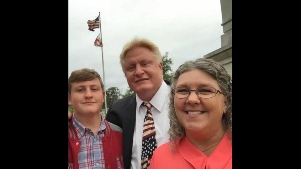 Isaiah Winkley with his parents, the Rev. Dwight Winkley and Cathy Winkley.