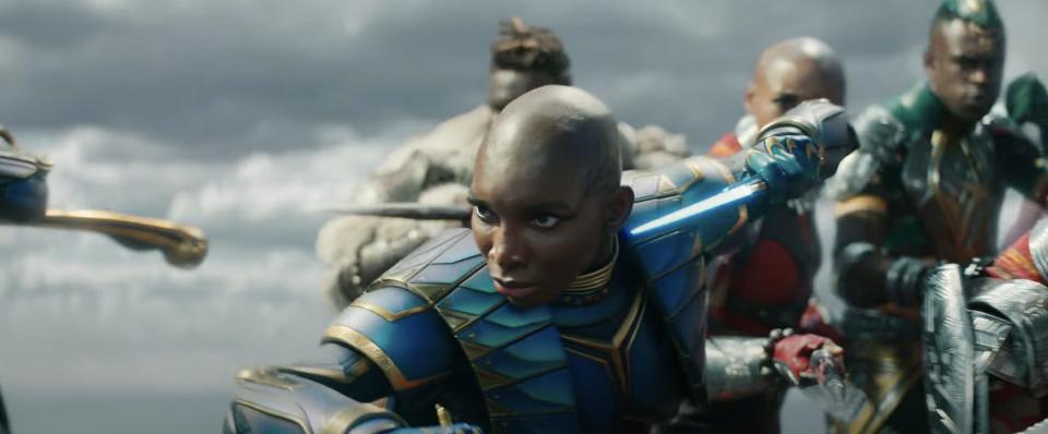 Michaela Coel in the teaser trailer for "Black Panther: Wakanda Forever."