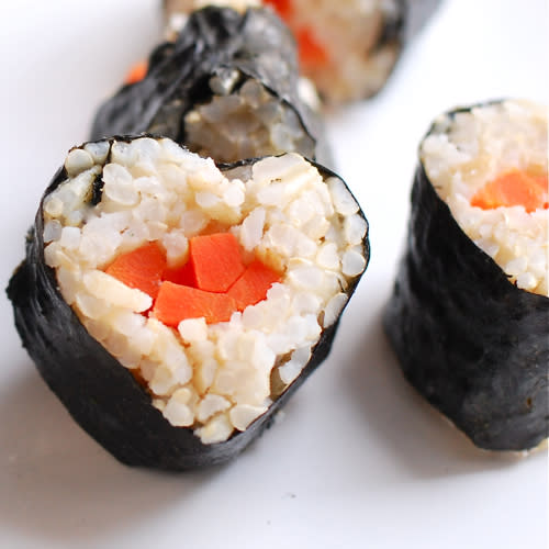 <div class="caption-credit"> Photo by: Family Kitchen</div><div class="caption-title">Heart-Shaped Brown Rice Sushi</div>Show the kids how much you love them with this fun and healthy heart-shaped sushi. <br> <i><a rel="nofollow noopener" href="http://blogs.babble.com/family-kitchen/2012/02/12/heart-shaped-sushi-a-healthy-valentines-treat/" target="_blank" data-ylk="slk:Make heart-shaped brown rice sushi;elm:context_link;itc:0;sec:content-canvas" class="link ">Make heart-shaped brown rice sushi</a></i> <br>