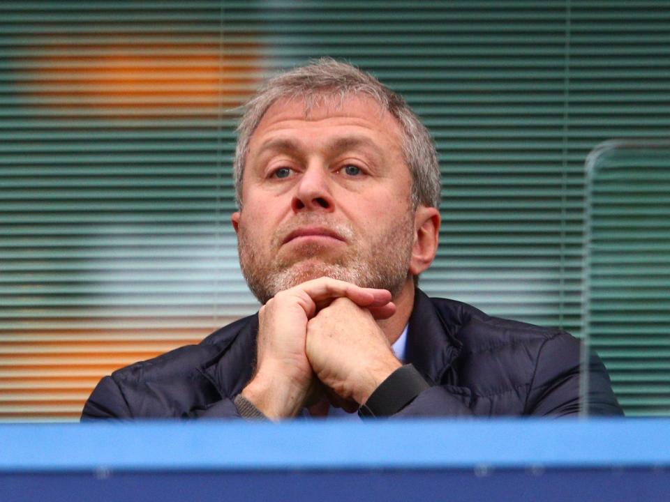 Chelsea owner Roman Abramovich is seen on the stand during the Barclays Premier League match between Chelsea and Sunderland at Stamford Bridge