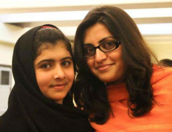 Among those who took part in Ms Ismail's programme was Malala Yousafzai, who survived an assassination attempt by the Taliban in 2012 (Courtesy of family of Gulalai Ismail)