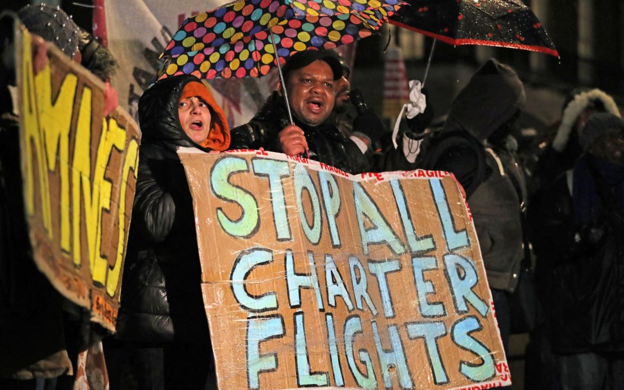 TELProtesters demonstrate against Government deportation plans outside Downing Street earlier this yearEMMGLPICT000224453180.jpeg - Aaron Chown/PA