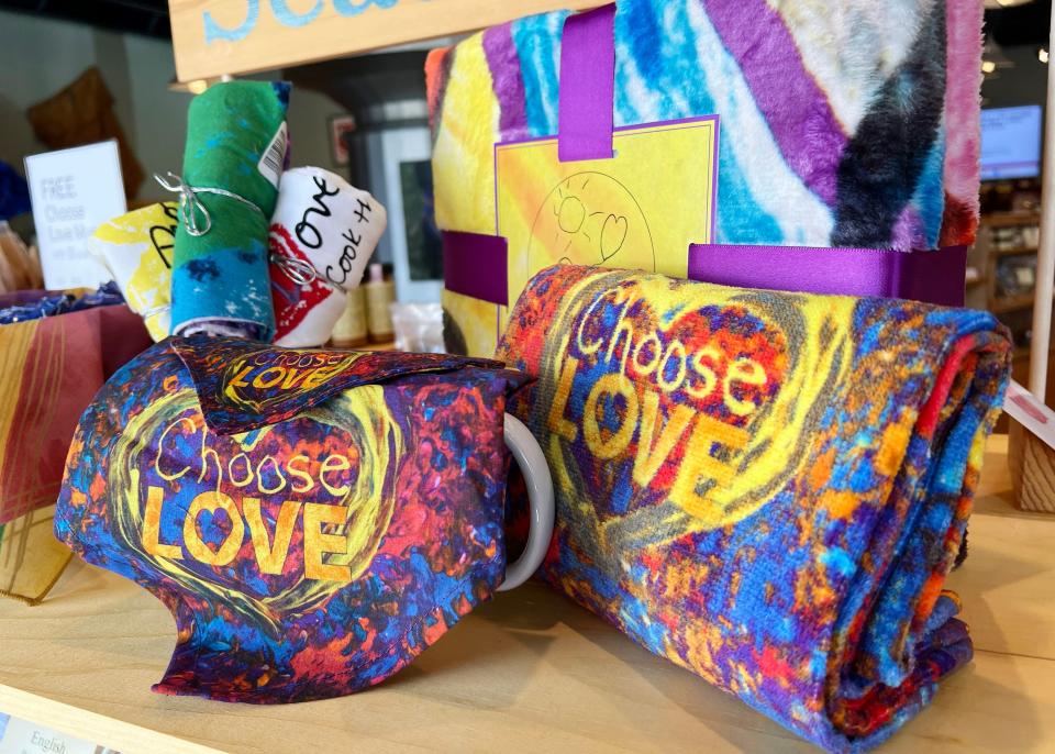 Penzey's also offers a variety of "Choose Love" items such as dish towels, pet bandanas and mugs.