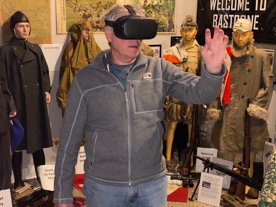 Mark Patinkin is transported back to D-Day by virtual reality at the World War II Foundation museum in Wakefield.