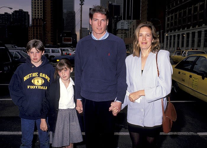 Christopher Reeve con dos de sus hijos
