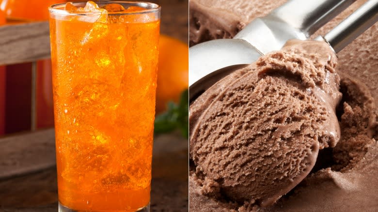 Orange soda chocolate ice cream