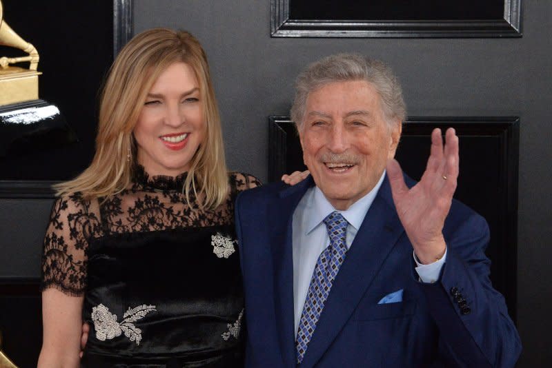 Tony Bennett (R) and Diana Krall attend the Grammy Awards in 2019. File Photo by Jim Ruymen/UPI