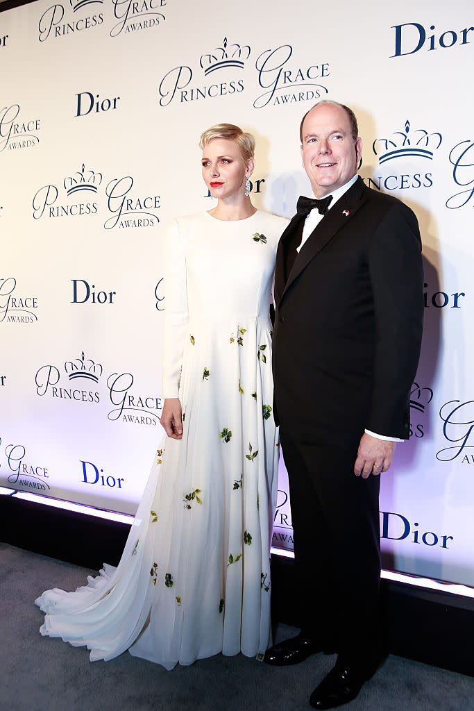 <p>The Duchess of Cambridge may have some competition when it comes to best dressed royal. Princess Charlene of Monaco looked beautiful in a flowing Dior gown while attending the Princess Grace Awards Gala. <i>(Photo by Gonzalo Marroquin/Patrick McMullan via Getty Images)</i> </p>