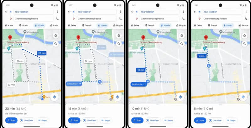 ▲Google Maps 悄悄推出「導航時取得路線快覽」功能。（圖／翻攝9to5mac）