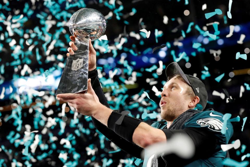 The Philadelphia Eagles won last year's Super Bowl with victory over the Patriots