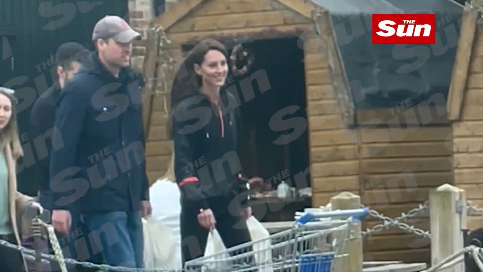 William and Kate were spotted shopping on Saturday, a rare sighting of the Princess of Wales since the Palace said she had abdominal surgery in January. - The Sun/MEGA