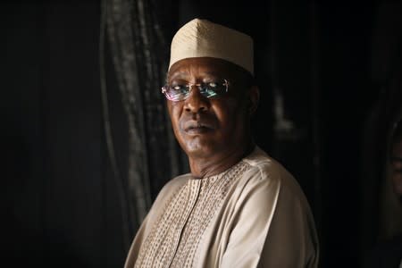 FILE PHOTO: Chadian President Deby attends a ceremony at Yad Vashem World Holocaust Remembrance Center in Jerusalem