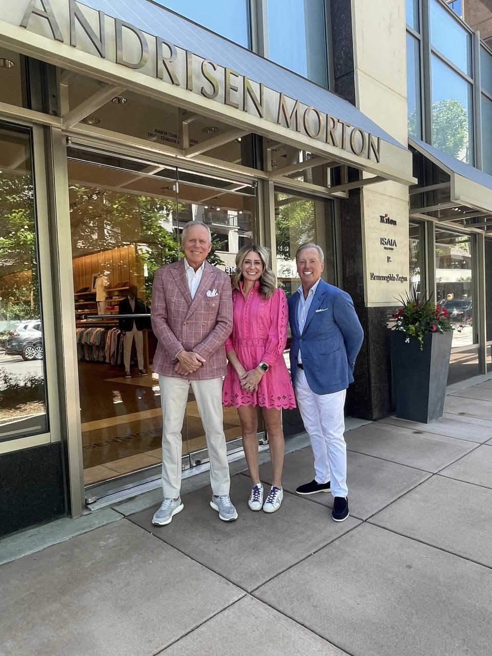 David Morton, Lindsay Morton Gaiser and Craig Andrisen outside the Denver store.