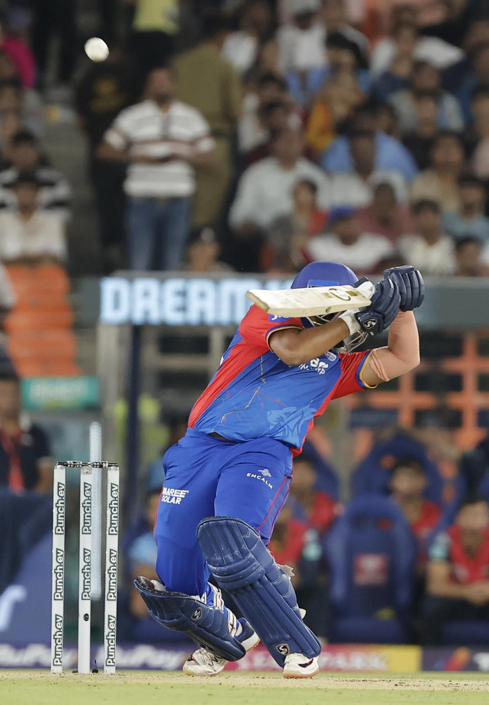 Delhi Capitals' Prithvi Shaw plays a shot during the Indian Premier League cricket match between Delhi Capitals and Gujarat Titans in Ahmedabad, India, Wednesday, April 17, 2024. (AP Photo/Pravin Indrekar)