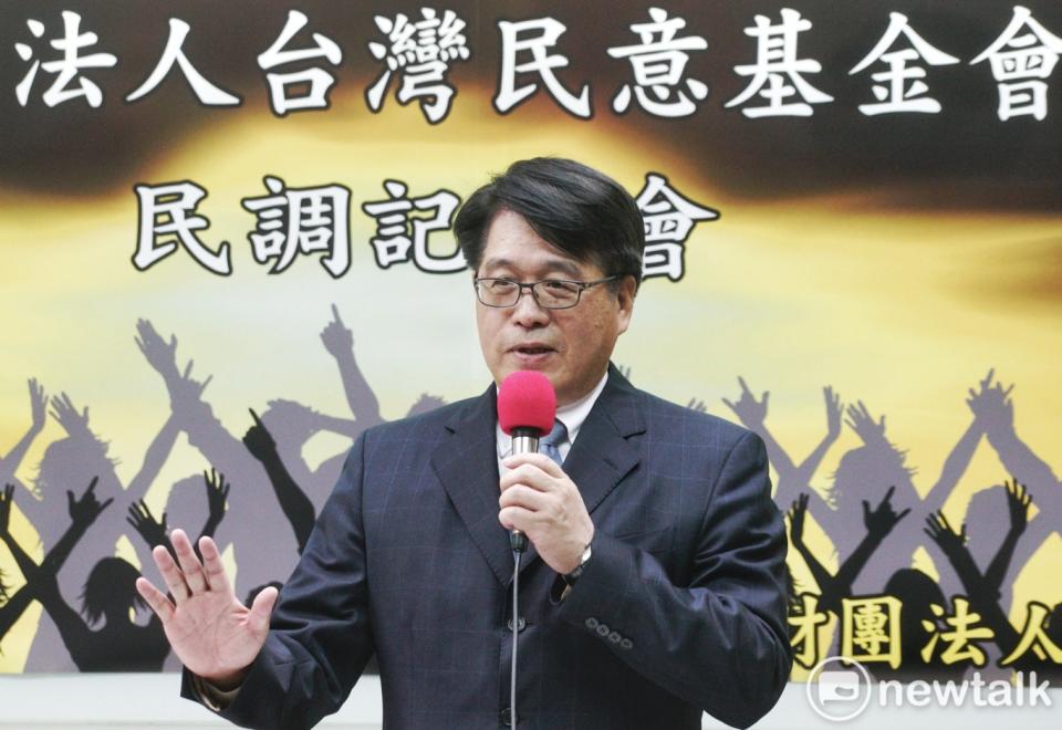 台灣民意基金會董事長游盈隆。   圖：張良一/攝