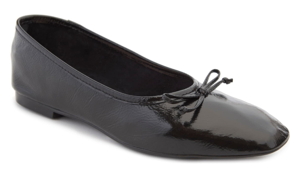 Schutz Arissa Square Toe Ballet Flat in Black