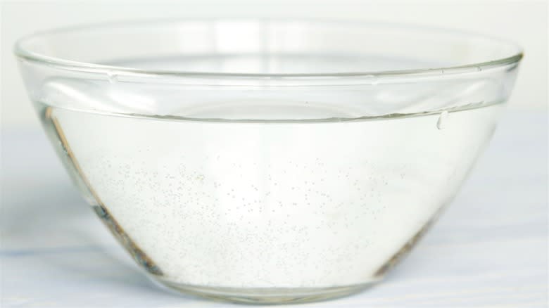 Glass bowl of water