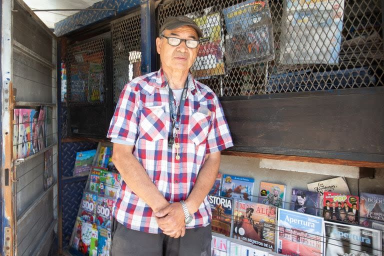 Jorge Orué, de 66 años, es el canillita de la zona