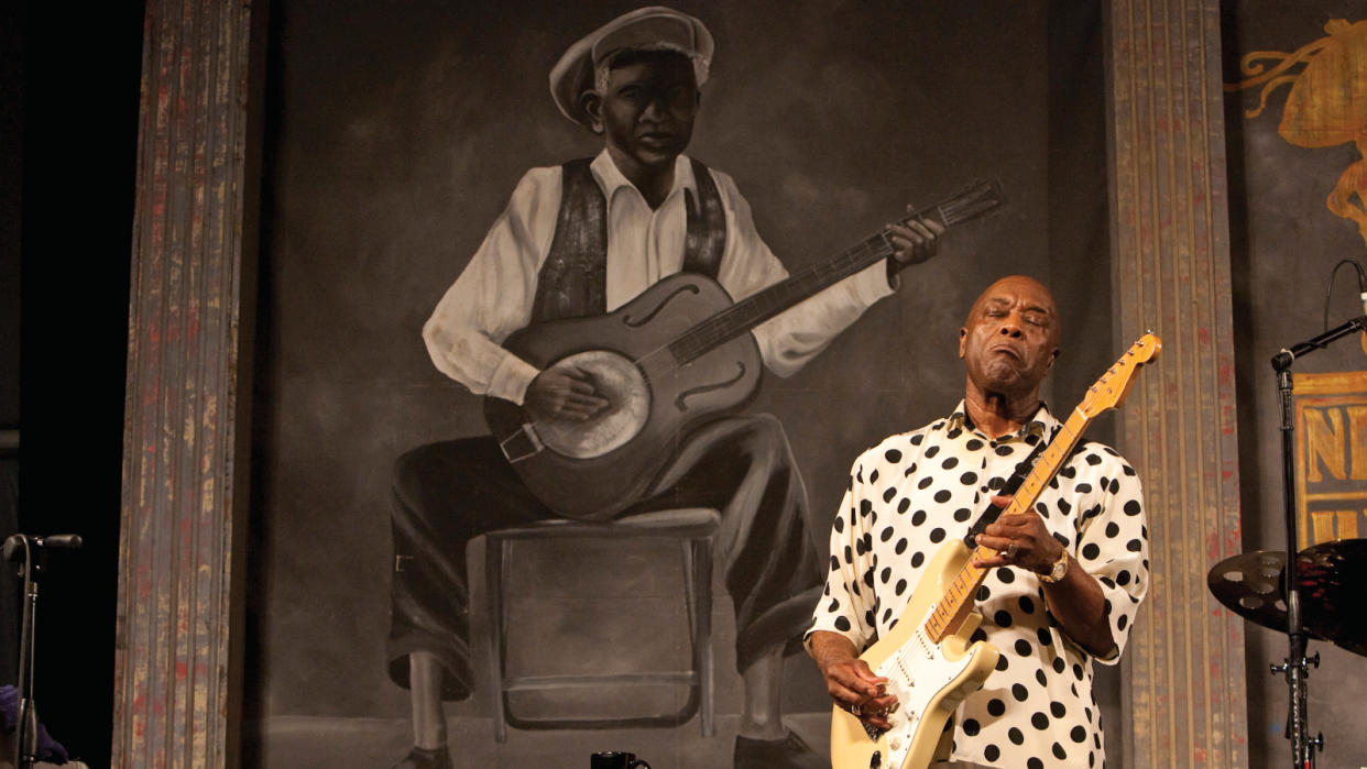  Guy performs on  the Blues Tent  stage during the  40th annual New  Orleans Jazz &  Heritage Festival,  May 3, 2009. 