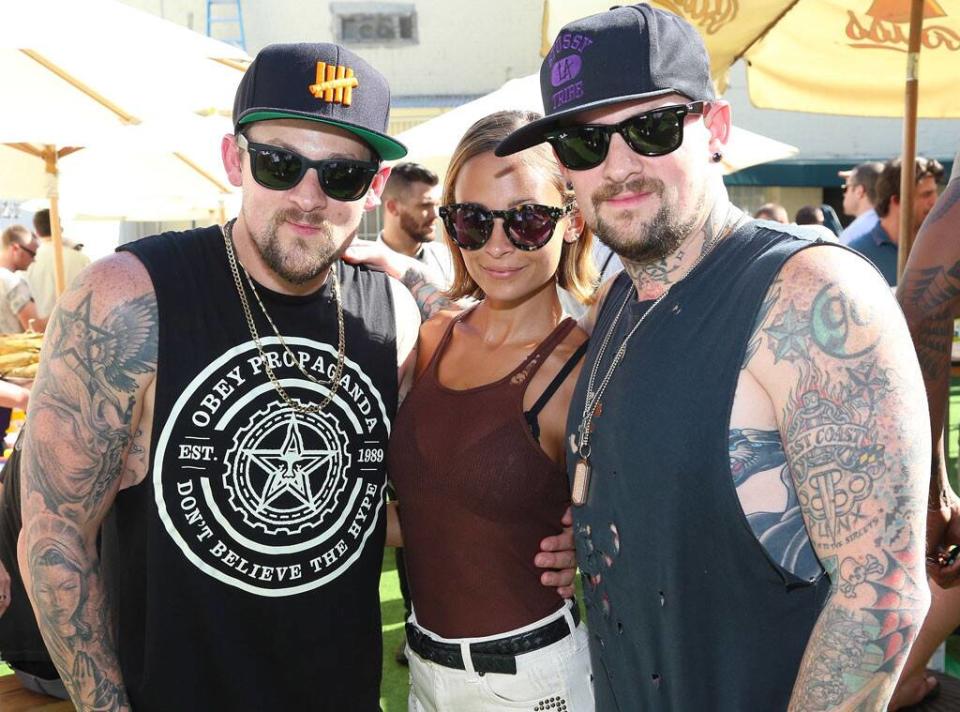 Joel Madden, Nicole Richie, Benji Madden 