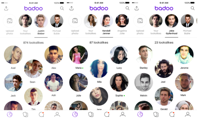 What is the average badoo profile score