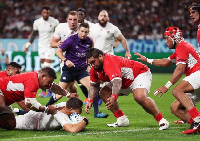 Ben Youngs came agonisingly short of a World Cup try on Sunda