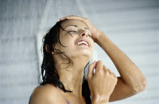 Woman in shower