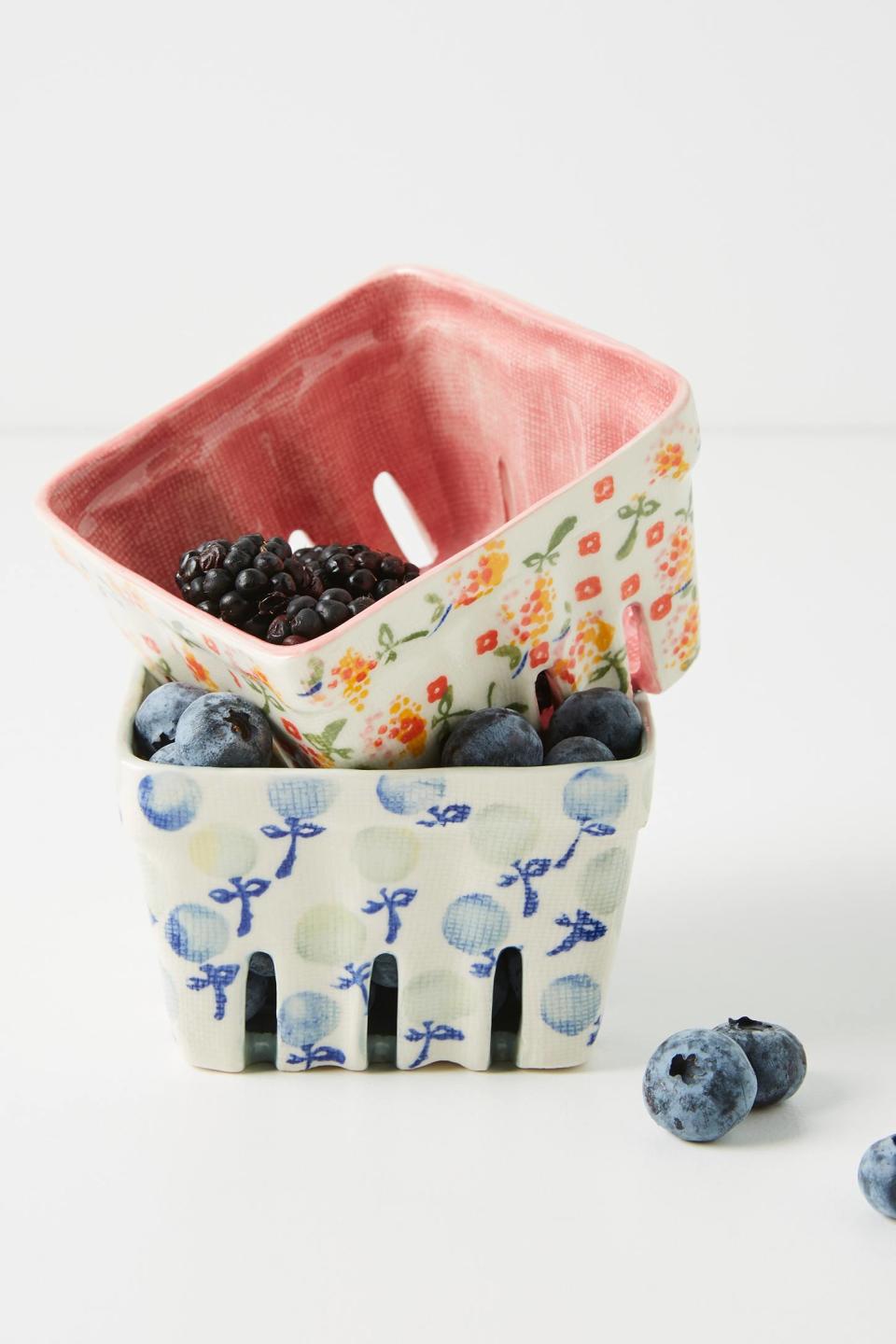 14) Floral Berry Basket