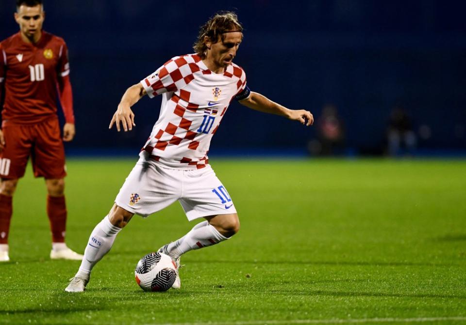 Modric will play for <a class="link " href="https://sports.yahoo.com/soccer/teams/croatia/" data-i13n="sec:content-canvas;subsec:anchor_text;elm:context_link" data-ylk="slk:Croatia;sec:content-canvas;subsec:anchor_text;elm:context_link;itc:0">Croatia</a> in Euro 2024 (Photo by DENIS LOVROVIC/AFP via Getty Images)