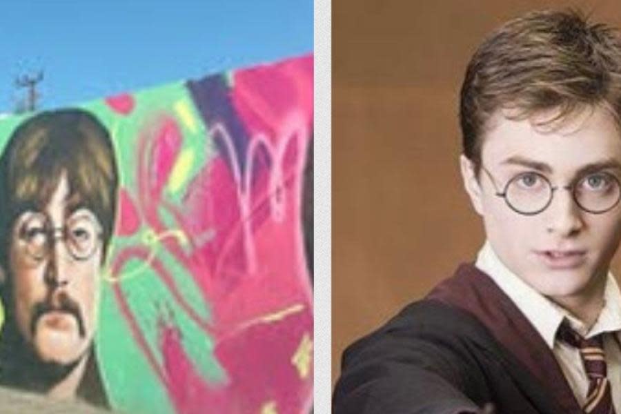 ¿El elegido? Niño confunde mural en Mexicali de John Lennon con Harry Potter 
