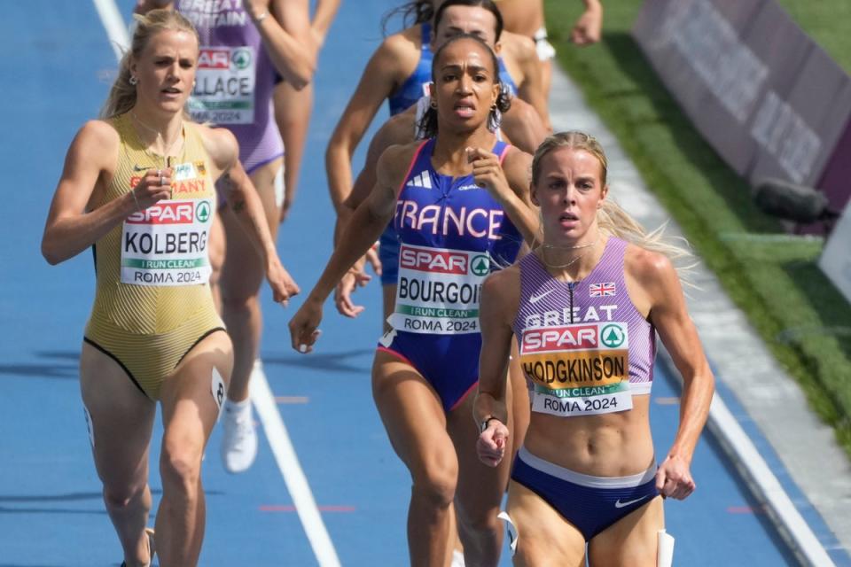 Keely Hodgkinson is the favourite to win the women's 800m tonight (AP)