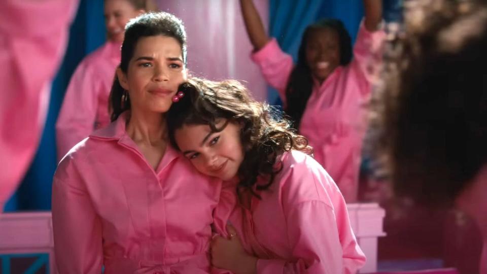 America Ferrera, left, as Gloria, in ‘Barbie.’ Ariana Greenblatt, right, plays Gloria’s daughter Sasha. <a href="https://hips.hearstapps.com/hmg-prod/images/america-ferrera-64bfffde19a2a.jpg?crop=0.8820751064653504xw:1xh;center,top&resize=1200:*" rel="nofollow noopener" target="_blank" data-ylk="slk:Warner Bros.;elm:context_link;itc:0;sec:content-canvas" class="link ">Warner Bros.</a>