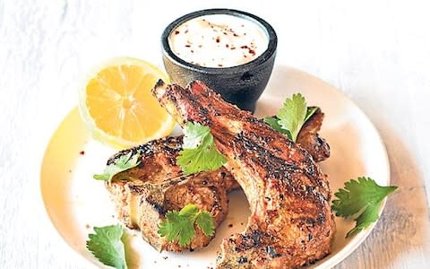 Barbecued yogurt-marinated lamb chops recipe ​