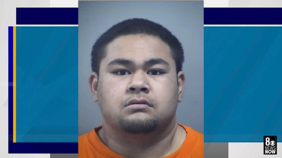 <em>Leo’oolo Tevaseu, 21, faces charges of open murder and child abuse after police said he suffocated his two-year-old niece. (NLVPD)</em>