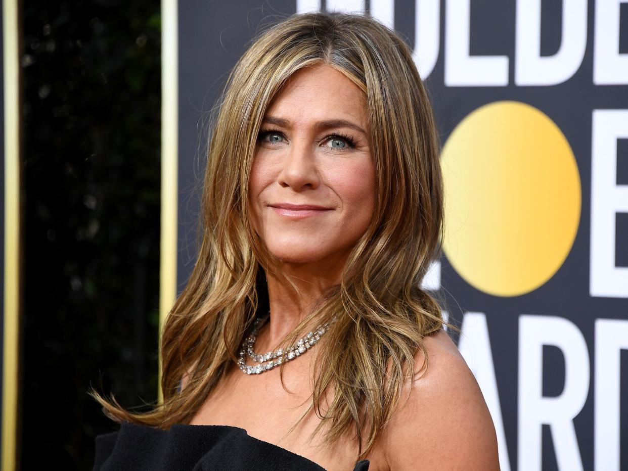 Jennifer Aniston attends the 77th Annual Golden Globe Awards at The Beverly Hilton Hotel on January 05, 2020 in Beverly Hills, California