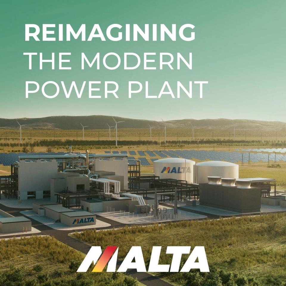 A model of what a 100 megawatt Malta energy storage system planned for New Brunswick was expected to look like. NB Power was initially excited by the idea of converting electricity into heat and back again even though Malta has not yet built a working plant.