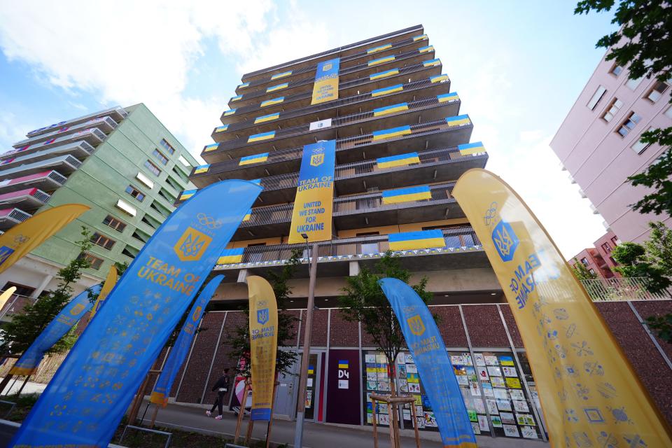 A general view of the accommodation at the Olympic Village site in Paris, which will be used by the Ukraine Olympic Team, pictured ahead of the Paris 2024 Olympic Games in Paris (Mike Egerton/PA Wire)