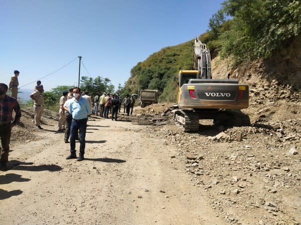 Restoration work on National Highway 5. (Photo/ANI)