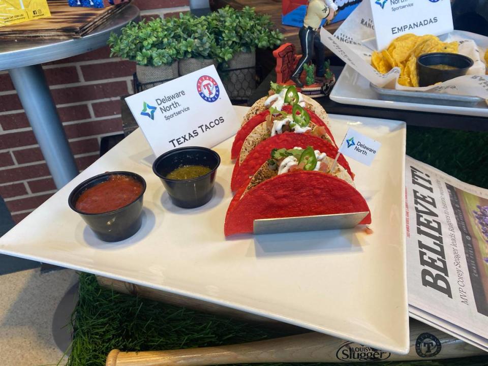 The Texas Taco, available at several Globe Life Field concession stands