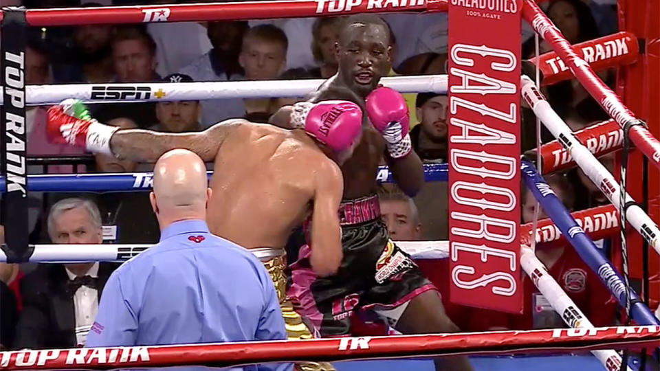 Crawford retained his title with a brutal 12th round TKO. Pic: ESPN