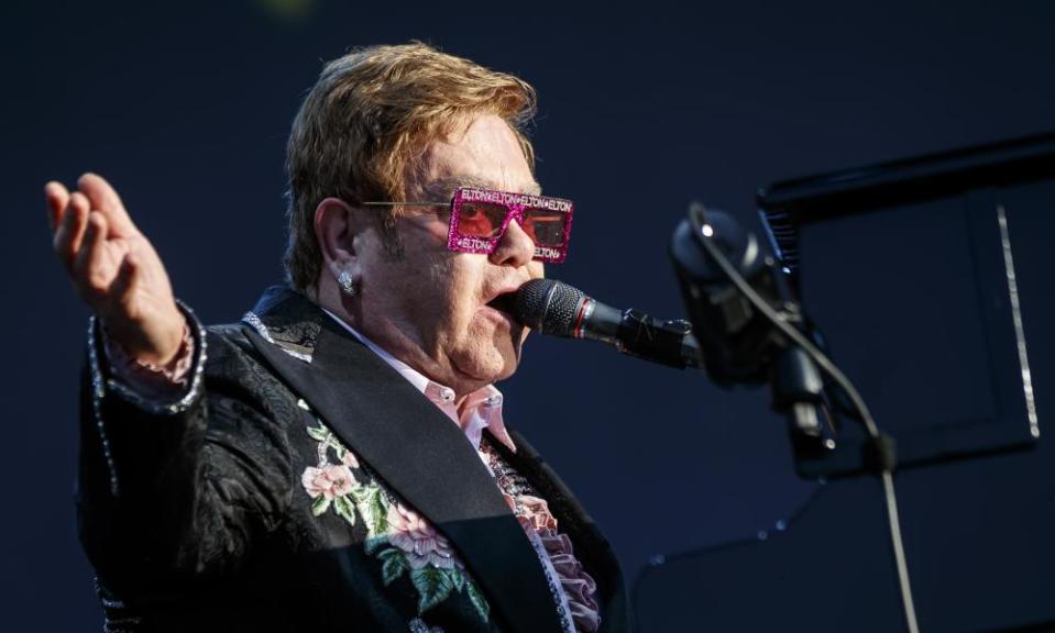 Sir Elton John on stage