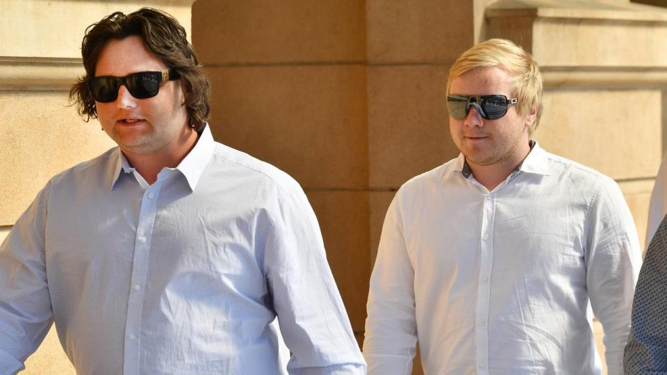 Jordon Von Stanke (L) and Dominic Von Stanke have been jailed for manslaughter over the death of Rex Court. Source: AAP