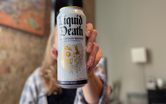 Liquid Death Mango Chainsaw - Liquid Death - Buy Non Alcoholic Beer Online  - Half Time Beverage