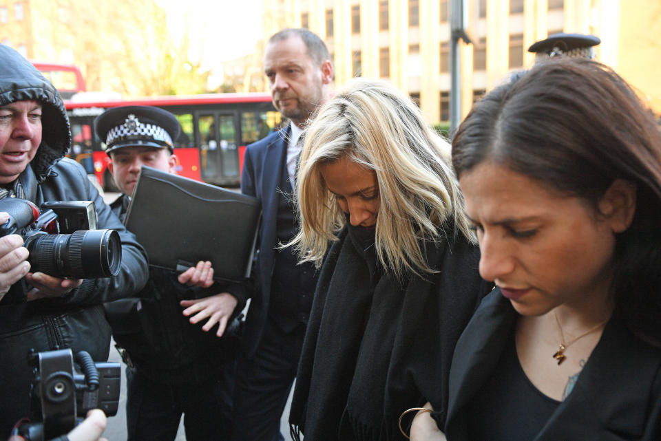 Caroline Flack appeared at Highbury Corner Magistrates' Court this morning. (Joe Giddens/PA Wire)