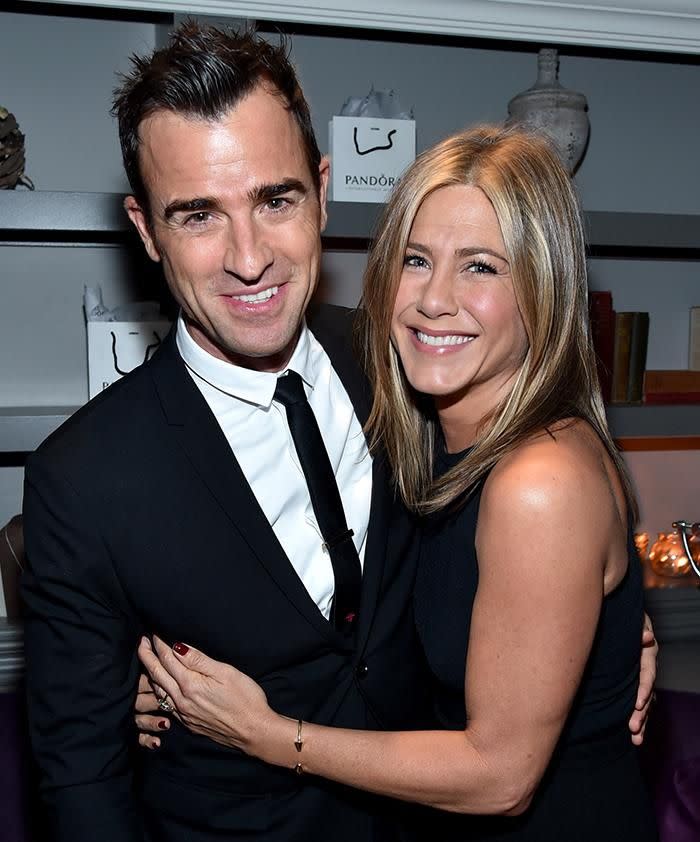 Jen and Justin recently celebrated their one-year wedding. Source: Getty Images.