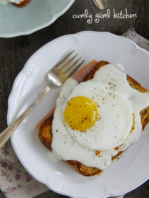 <div class="caption-credit"> Photo by: Curvy Girl Kitchen</div><b>Croque Monsieur <br></b> This classic French recipe (which, yes, is little more than a dressed up grilled cheese sandwich) is always a favorite. Typically made with Gruyere cheese, ham, and Bechamel sauce, you can serve this delicious sandwich with or without an egg on top. <br> <a href="http://www.babble.com/best-recipes/10-sandwiches-for-leftover-holiday-ham/#croque-monsieur" rel="nofollow noopener" target="_blank" data-ylk="slk:Get the recipe;elm:context_link;itc:0;sec:content-canvas" class="link "><i>Get the recipe</i></a> <br> <b><i><a href="http://www.babble.com/best-recipes/10-tasty-mug-cakes-that-you-can-make-in-just-minutes/" rel="nofollow noopener" target="_blank" data-ylk="slk:Related: 10 tasty mug cakes you can make in under 10 minutes;elm:context_link;itc:0;sec:content-canvas" class="link ">Related: 10 tasty mug cakes you can make in under 10 minutes</a></i></b>