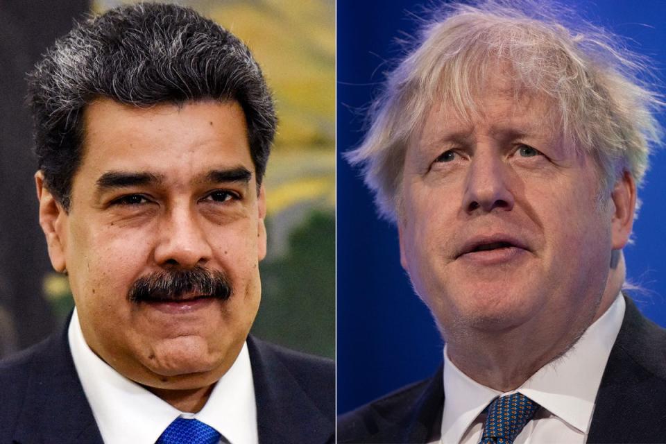 Boris Johnson’s spokesman said the visit was to ‘emphasise the need for Venezuela to embrace a proper democratic process’ (Getty)