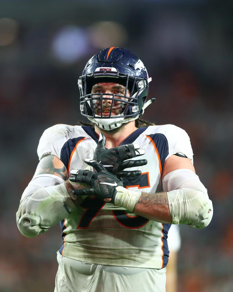 Defensive end Derek Wolfe won Super Bowl 50 with the Denver Broncos.