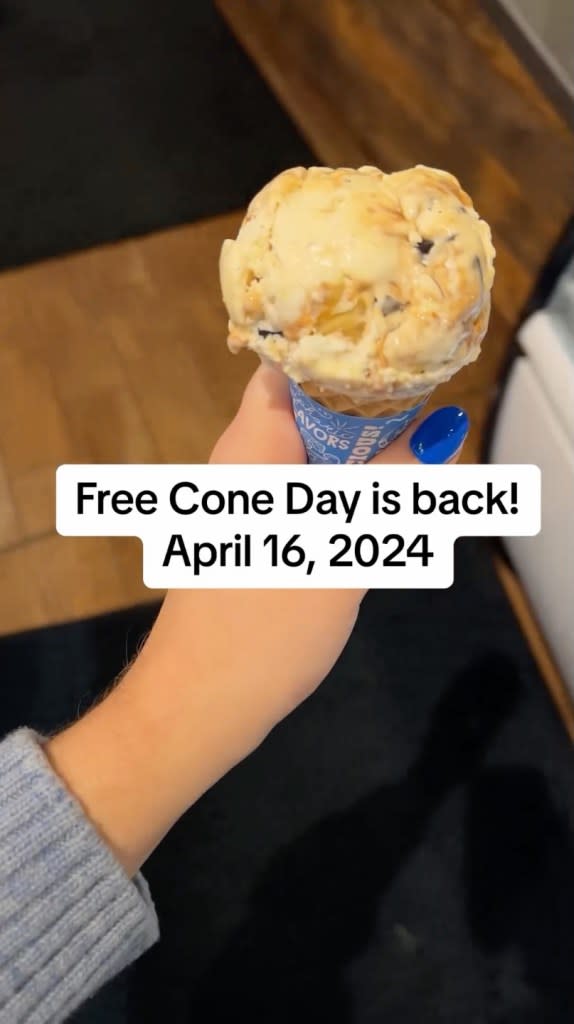 Participating Ben & Jerry’s locations worldwide are offering customers one free ice cream cone — no purchase necessary. Ben & Jerry's/Instagram