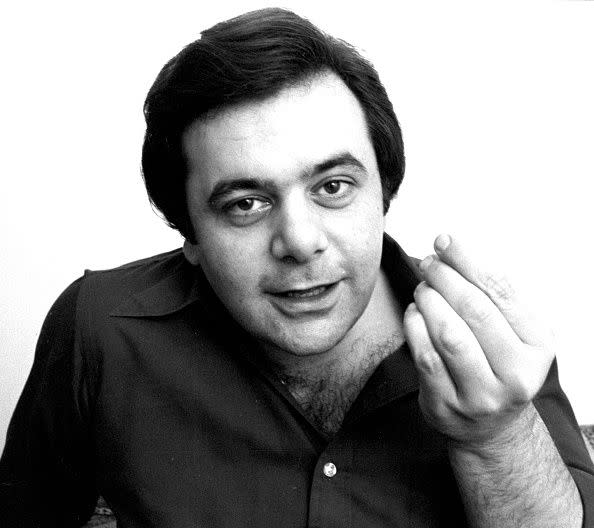 American actor Paul Sorvino backstage during a Broadway production of 'That Championship Season,' New York, New York, November 1972. (Photo by Jack Mitchell/Getty Images)